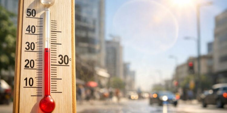 Termômetro mostrando a temperatura