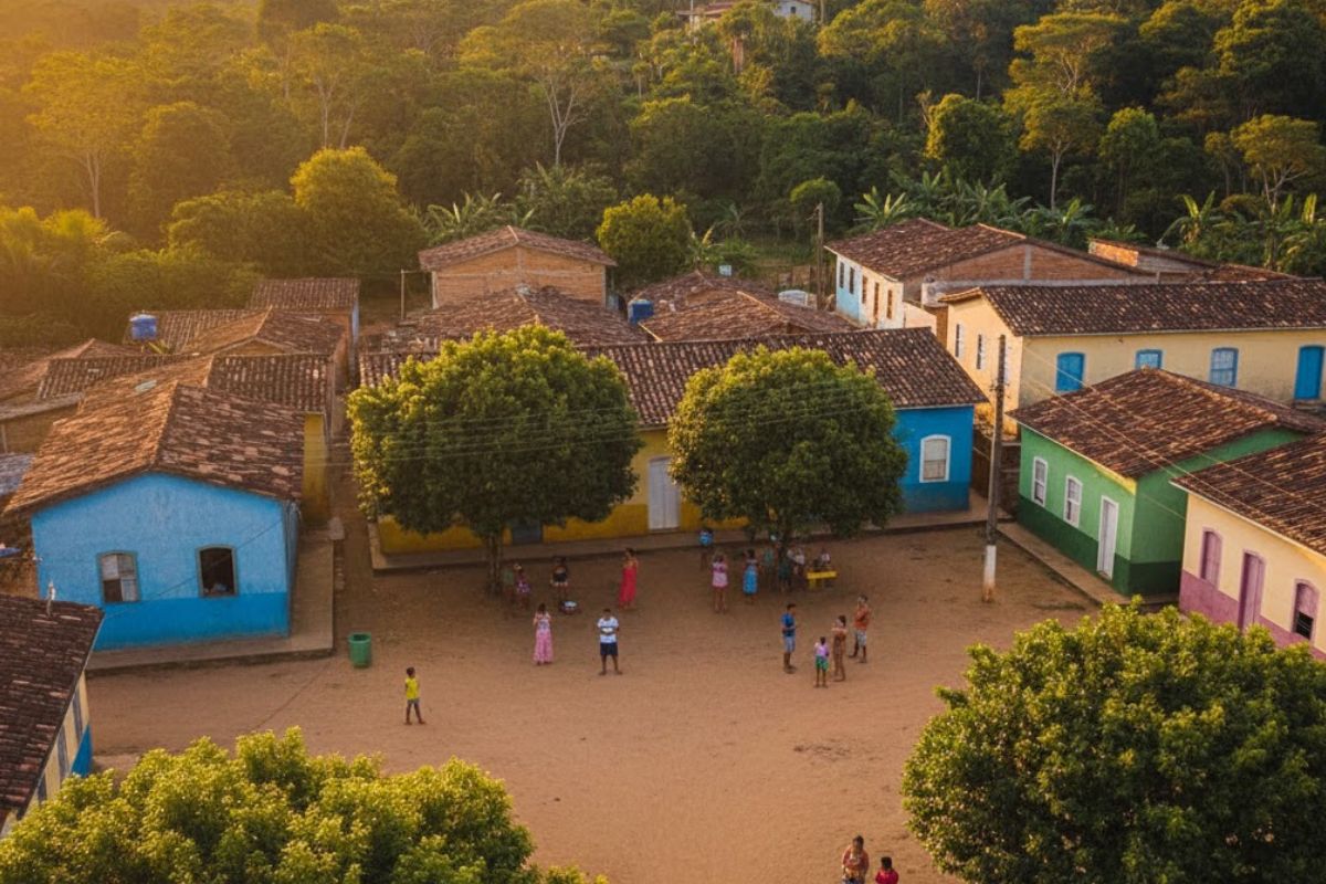 Uma cidade em que é possível realizar turismo barato vista de cima