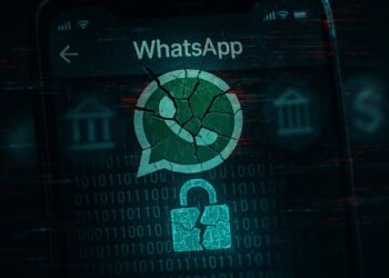 Logo do WhatsApp infectado com um cadeado