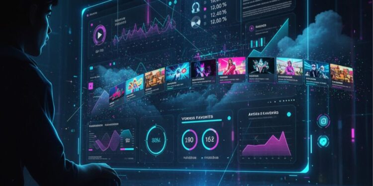 Uma pessoa vendo a retrospectiva dos seus vídeos no YouTube