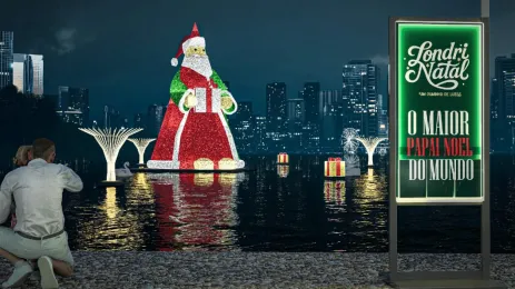 Cidade brasileira tem o maior Papai Noel do mundo e uma decoração encantadora