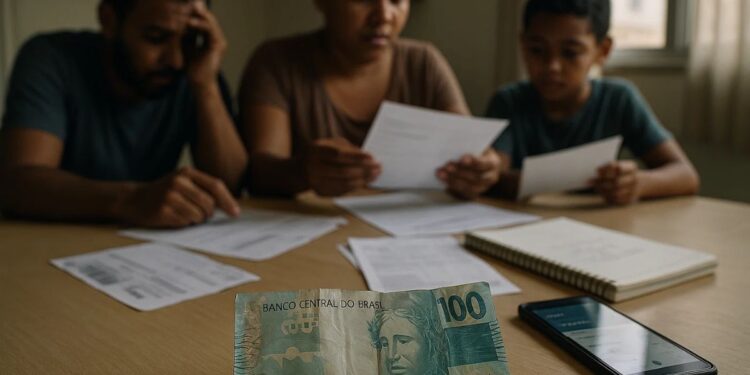 Uma família de baixa renda que perdeu o poder de compra