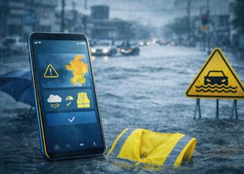 Alerta de chuva e alagamento