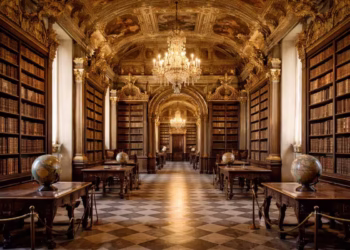 Imagem de dentro da Biblioteca histórica que reabriu em Coimbra
