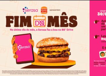 Cartaz de anúncio da promoção do Burger King