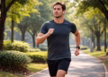 Um homem fazendo caminhada após a academia