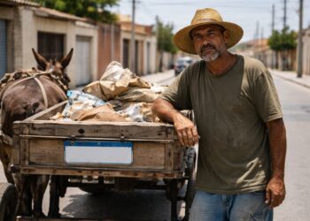 Um dos carroceiros que alegaram receber multa