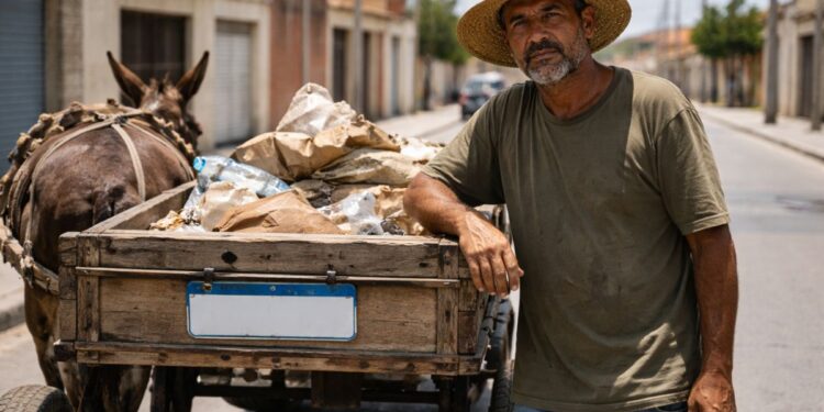 Um dos carroceiros que alegaram receber multa