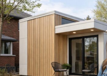 Uma casa modular ao ar livre