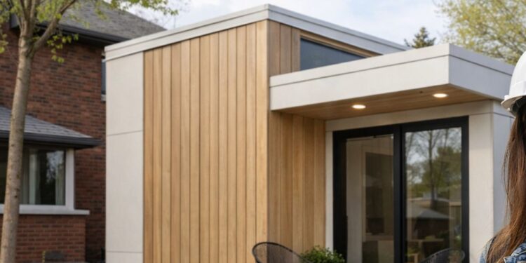 Uma casa modular ao ar livre