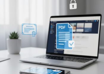 Certidões digitais em um computador e celular