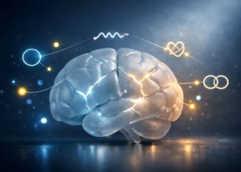 Um cérebro expressando a depressão