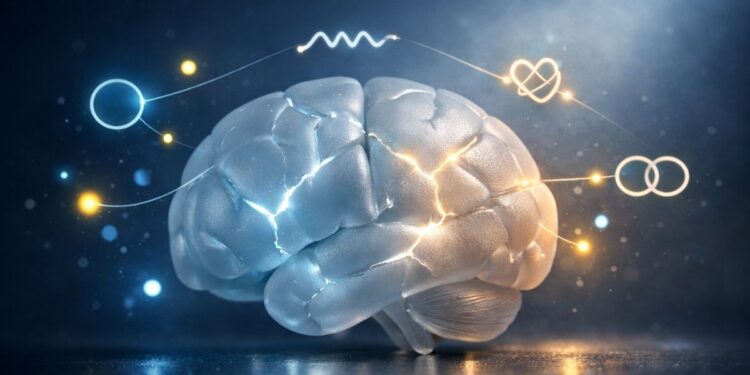 Um cérebro expressando a depressão