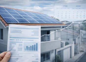 Uma conta representando a alta da energia solar