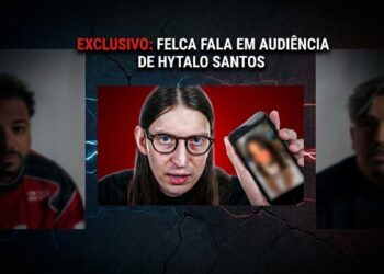 Felca ao lado de Hytalo Santos e Israel do outro