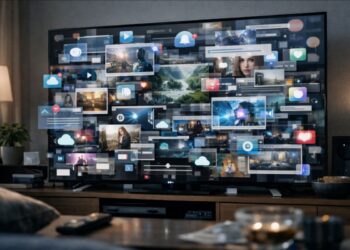 IA Sloop do Google na tela da televisão