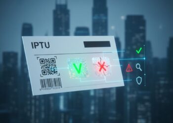 Um boleto digital de IPTU