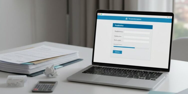 Uma tela usada para fazer o pedido de Isenção de Imposto especial