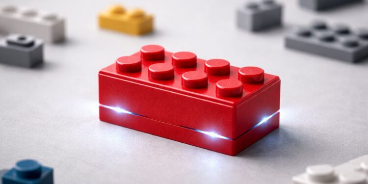 Um smart brick da Lego