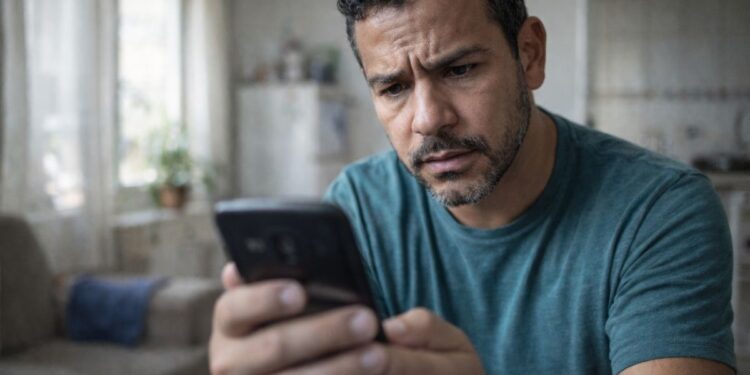 Um MEI preocupado após receber um alerta de que seu CNPJ foi suspenso