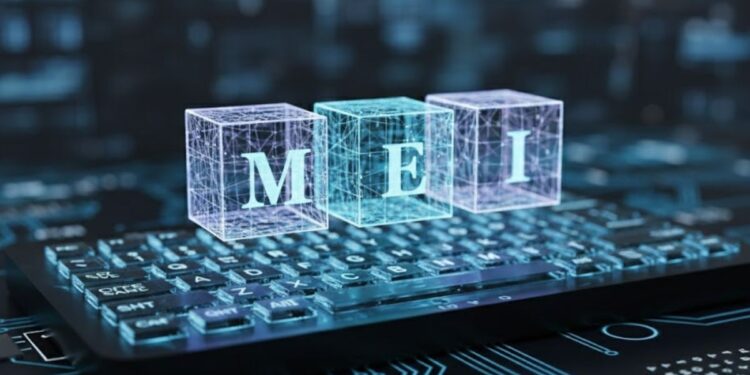 Blocos digitais que forma a palavra MEI