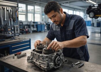 Um Mecânico em sua oficina