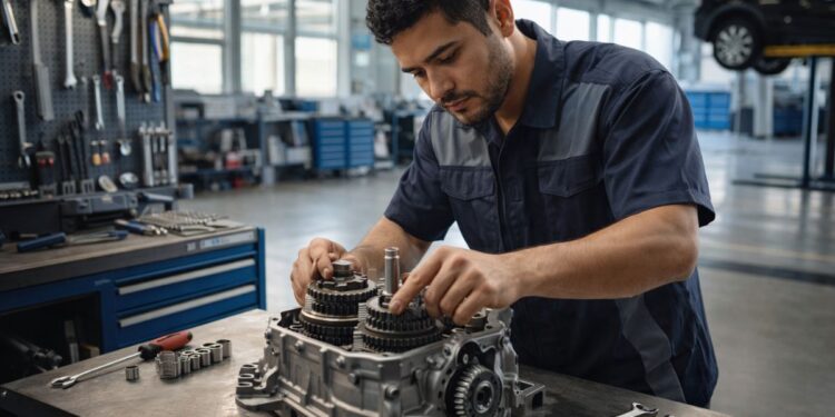 Um Mecânico em sua oficina