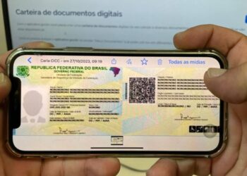 Imagem de um RG Digital no celular