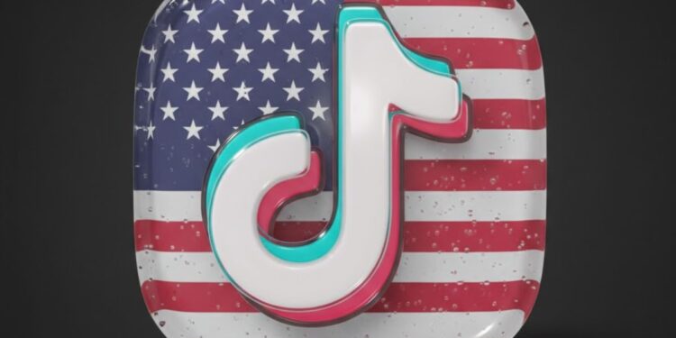 TikTok personalizado com bandeira dos EUA