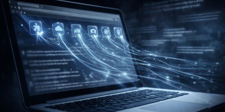 extensões do chrome roubando dados dentro de uma conversa com IA