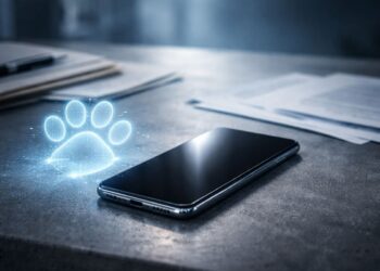 Um celular ligado na mesa para denunciar maus-tratos a animais