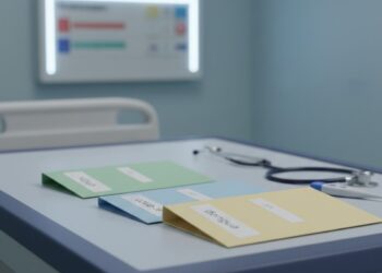 3 pastas em cima da mesa para o atendimento a Nipah, COVID-19 ou dengue