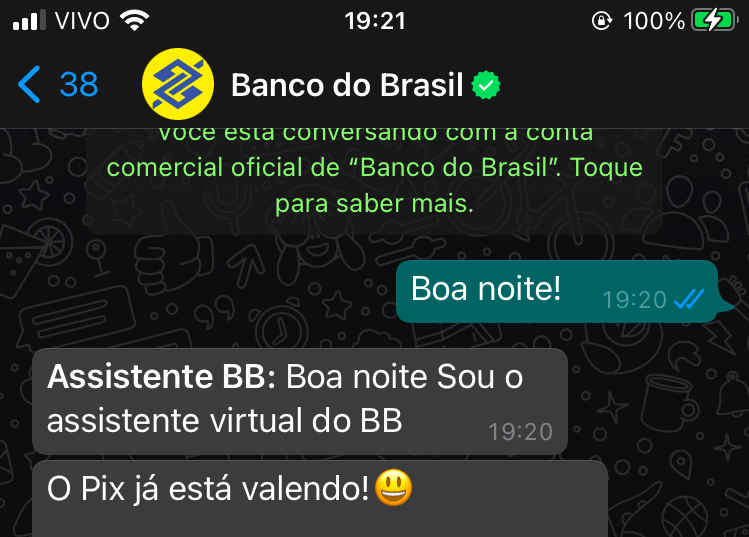 COMO vai funcionar o pagamento por Pix no WhatsApp do Banco do Brasil?