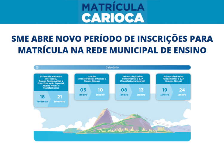 Prefeitura do Rio de Janeiro abre novo período para matrícula escolar de 2021