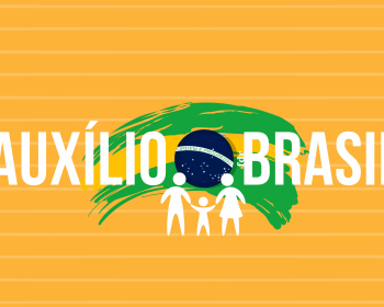 Imagem com logotipo alternativo do novo programa do governo federal, o Auxílio Brasil