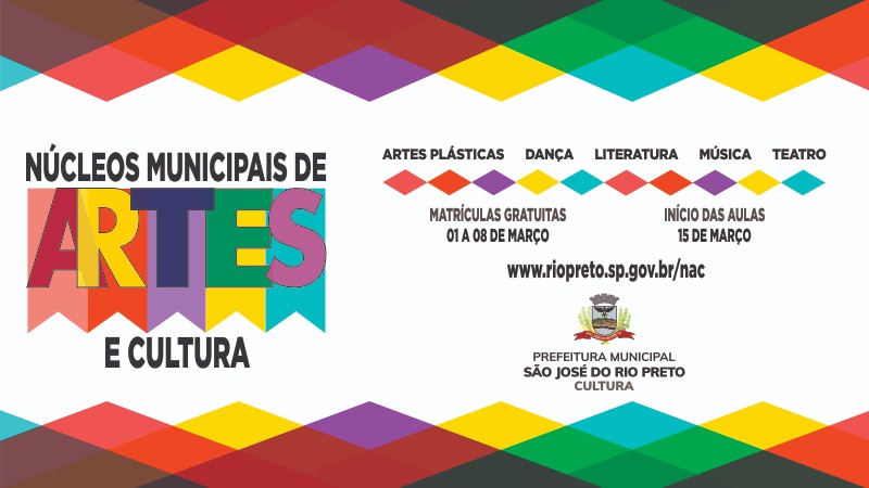 São José do Rio Preto tem 1,5 mil vagas em cursos gratuitos de artes e cultura