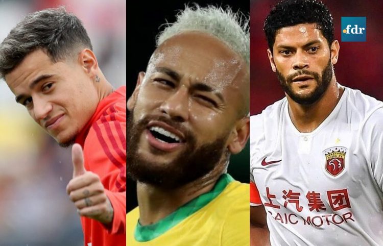 Descubra quanto ganham os jogadores Neymar, Coutinho, Oscar e Hulk