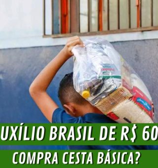 AUXÍLIO BRASIL de R$ 600 NÃO paga valor da cesta básica para 2,4 MILHÕES de famílias