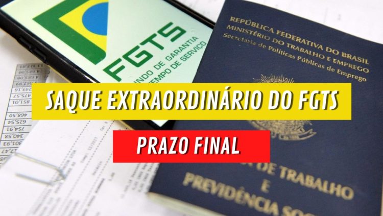CAIXA determina prazo máximo do saque extraordinário do FGTS. Veja até quando retirar R$ 1 mil