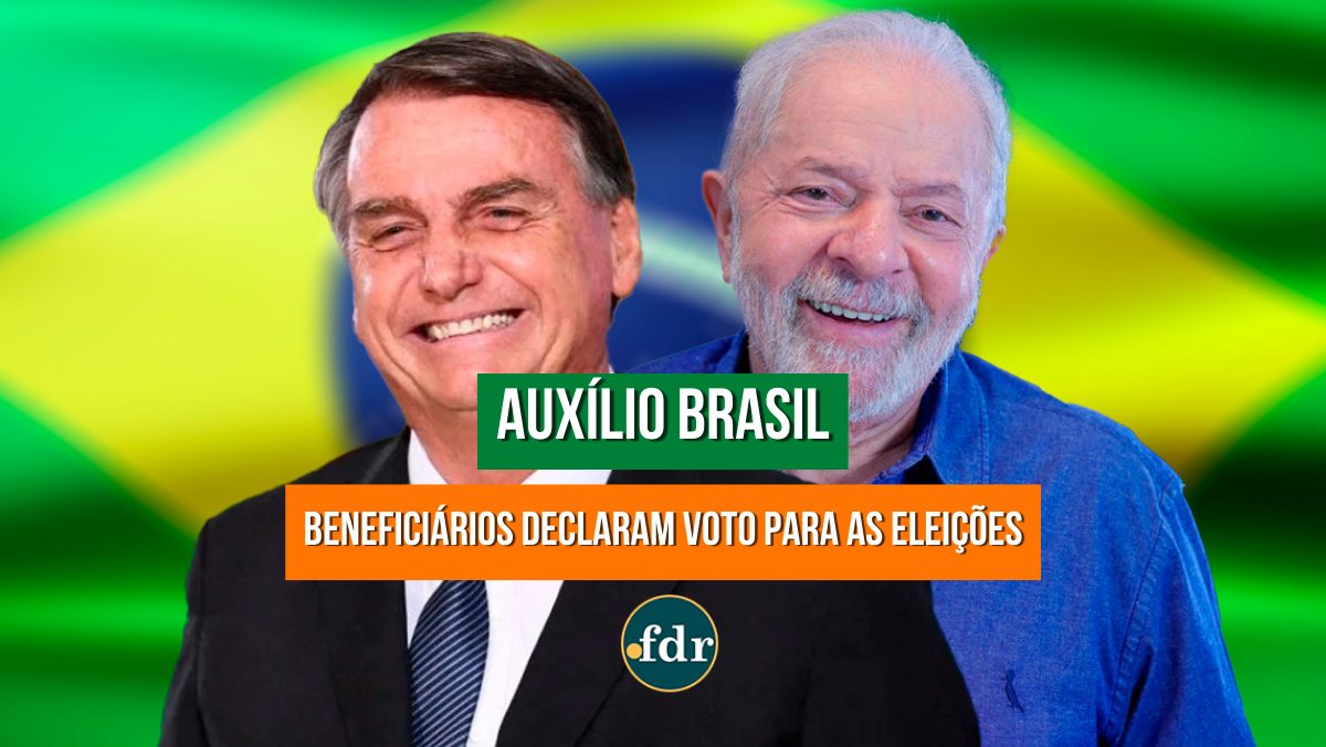 Auxílio Brasil: veja intenção de votos para Lula e Bolsonaro entre os beneficiários