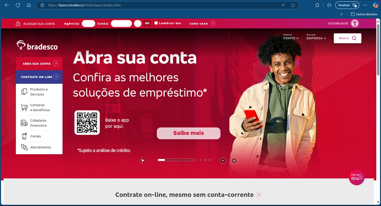 Portal do Banco Bradesco 