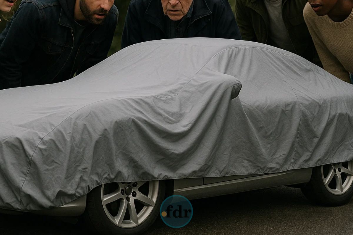 Carro novo mais barato embaixo da capa cinza