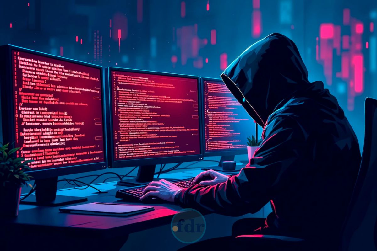 Um hacker em seu setup depois de vazar Dados de 50 chaves pix