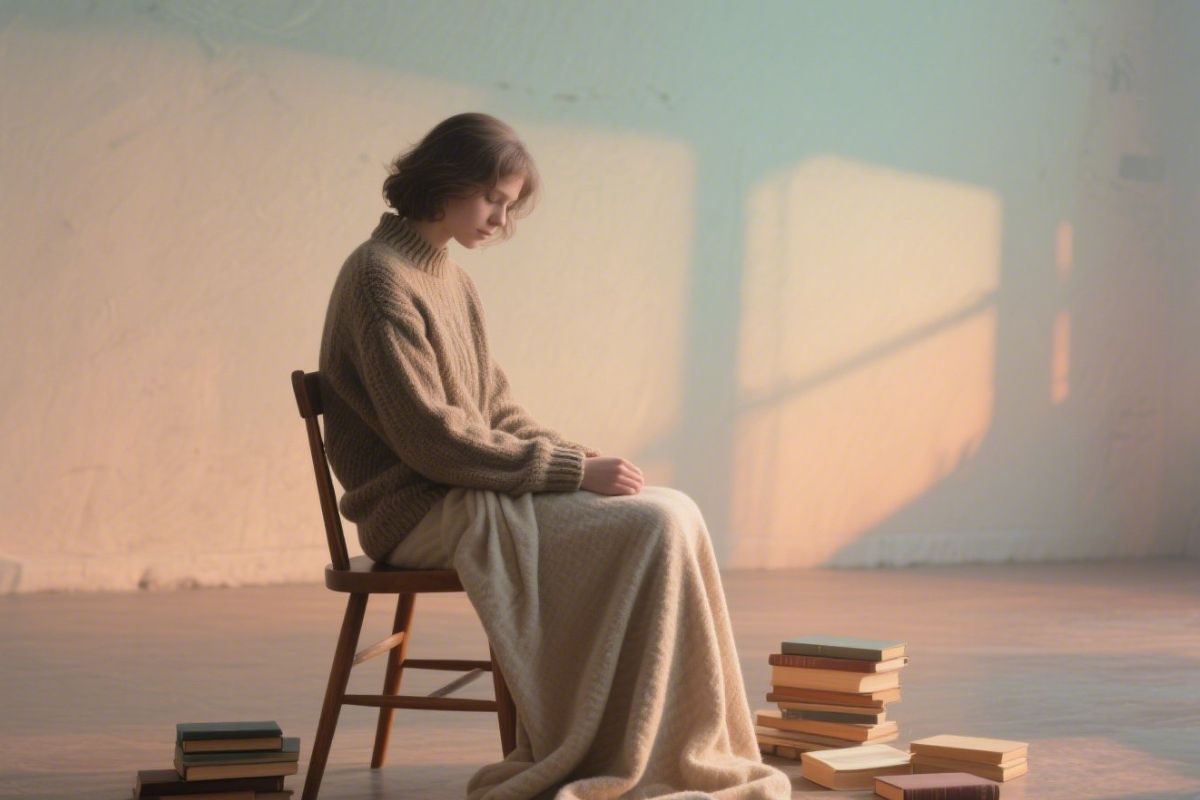 Uma mulher sozinha refletindo sobre O que a psicologia diz sobre amar várias pessoas