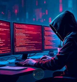 Um hacker em seu setup depois de vazar Dados de 50 chaves pix
