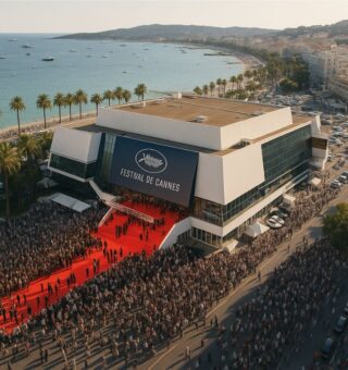 Imagem aérea do Festival de Cannes