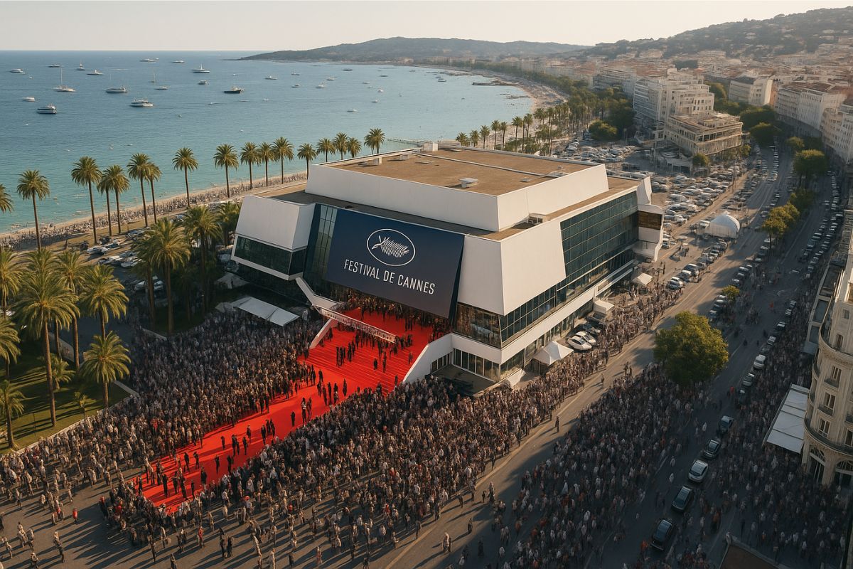 Imagem aérea do Festival de Cannes