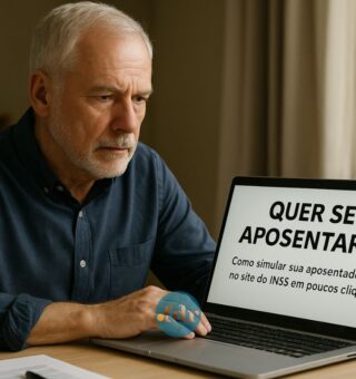 Um rapaz lendo um artigo para quem quer se aposentar