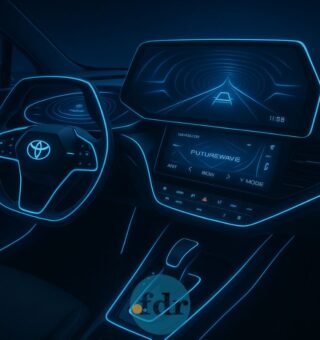 O interior de um Toyota futurista