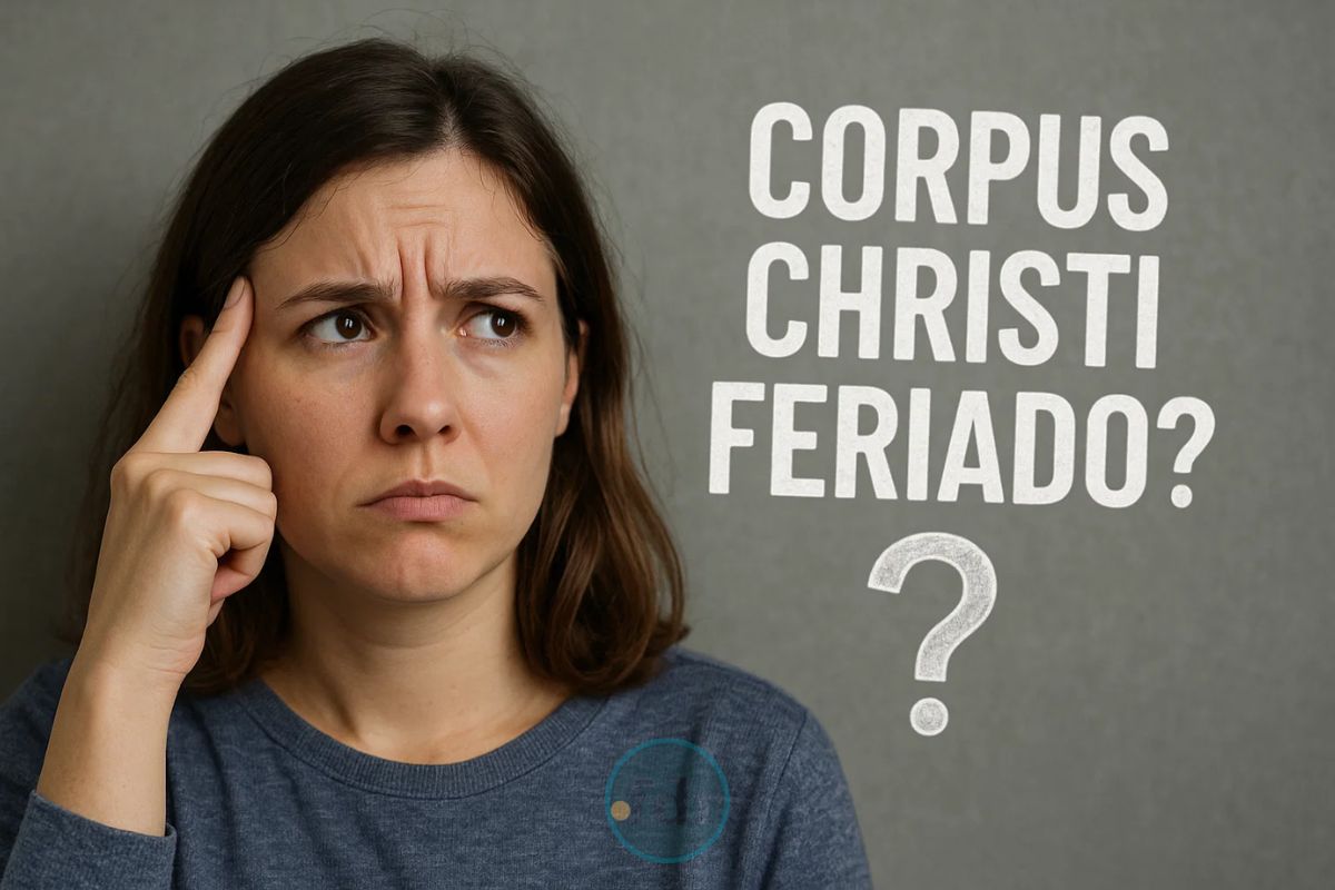 Uma mulher em dúvida se Corpus Christi é feriado ou ponto facultativo?